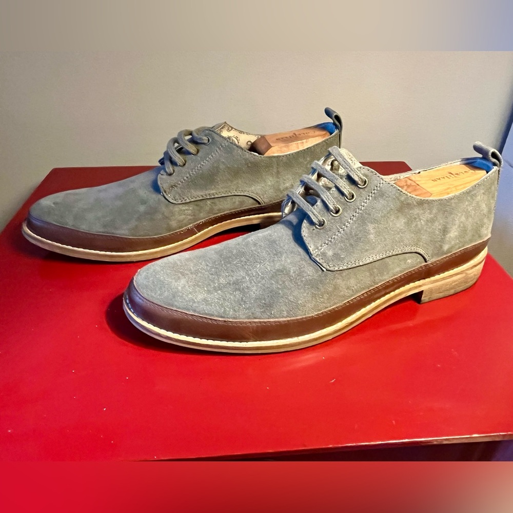 Gray Suede Oxford shoes by Top Shop - size 10 - excellent used condition